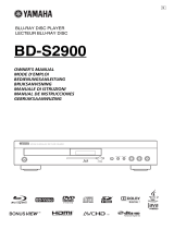 Yamaha BD-S2900 Owner's manual