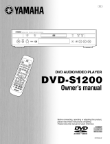 Yamaha DVD-S1200 Owner's manual