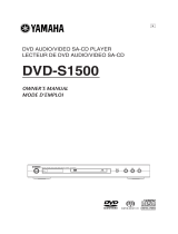 Yamaha DVDS1500 User manual