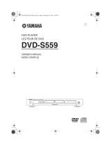 Yamaha DVD-S559 Owner's manual
