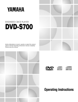 Yamaha DVD-S700 Owner's manual
