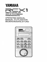 Yamaha RCX1 Owner's manual