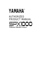 Yamaha SPX1000 Owner's manual