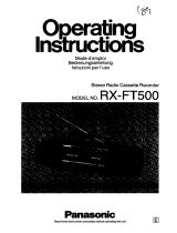 Panasonic RX-FT500 Owner's manual