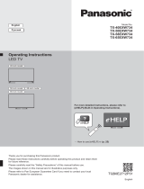 Panasonic TX58EXW734 Quick start guide