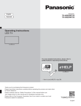 Panasonic TX50EXW735 Quick start guide