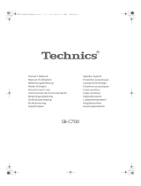 Technics SBC700E Owner's manual