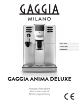 Gaggia Anima Deluxe Owner's manual