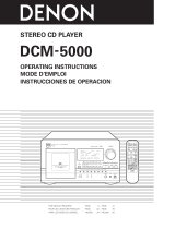 Denon DCM-5000 User manual