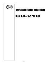 Gemini CD Player CD-210 User manual