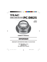 TEAC PC-D825 Owner's manual