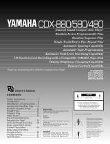 Yamaha CDX-580 User manual