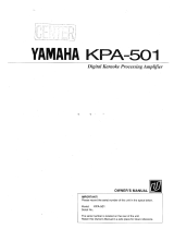 Yamaha KPA-501 Owner's manual