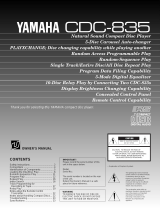 Yamaha CDC-835 Owner's manual