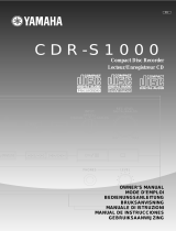 Yamaha CDR-S1000 Owner's manual