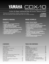 Yamaha CDX-10 User manual