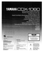 Yamaha CDX1060 Owner's manual
