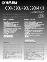 Yamaha CDX-393MKII Owner's manual