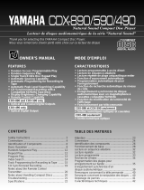 Yamaha CDX-490 Owner's manual
