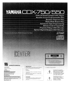 Yamaha CDX-550 Owner's manual