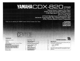 Yamaha CDX-820 Owner's manual