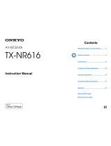 ONKYO TX-NR 616 User manual