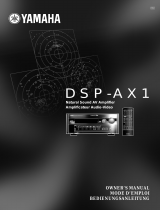 Yamaha DSP-AX1 User manual