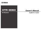 Yamaha HTR-8063 Owner's manual