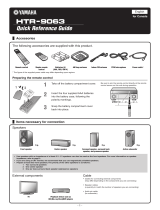 Yamaha HTR-9063 Reference guide