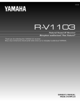 Yamaha R-V1103 User manual