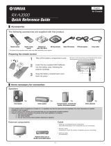 Yamaha RX-A2000 Reference guide