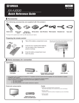 Yamaha RX-A3000 Reference guide