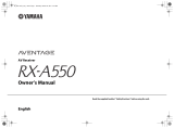 Yamaha RX-A550 Owner's manual