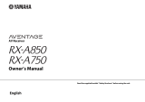 Yamaha RX-A850 Owner's manual
