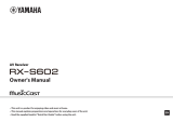 Yamaha RX-S 602 Owner's manual