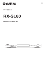 Yamaha RX-SL80 User manual