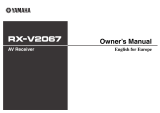 Yamaha RX-V2067 Owner's manual