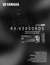 Yamaha RXV3000RDS User manual