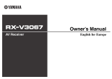 Yamaha RX-V3067 Owner's manual