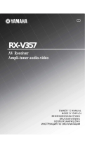 Yamaha RX-V357 Owner's manual