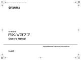 Yamaha Audio RX-V377 User manual