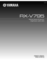 Yamaha RX-V795 User manual
