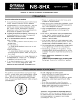 Yamaha NS-8HX Owner's manual