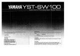Yamaha YST-SW100 Owner's manual