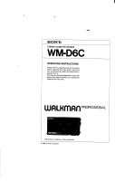 Sony Walkman WM-D6C User manual