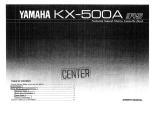Yamaha KX-500A Owner's manual