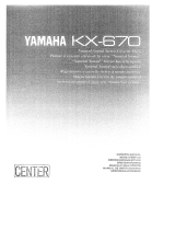 Yamaha KX-670 Owner's manual