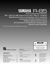 Yamaha R-85 User manual