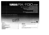Yamaha RX-1130 Owner's manual