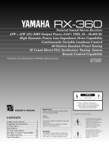 Yamaha RX500U Owner's manual